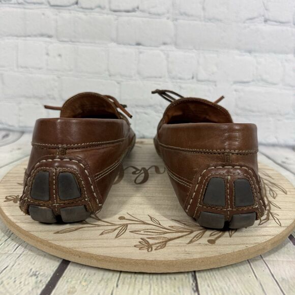G H Bass Originals Vern Driver Loafer Men Size 8.5 Brown Distressed Leather Shoe main image 8